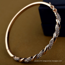 Amazing jewelry in dubai infinity bangle bracelets rose gold fake diamond crystal bracelet